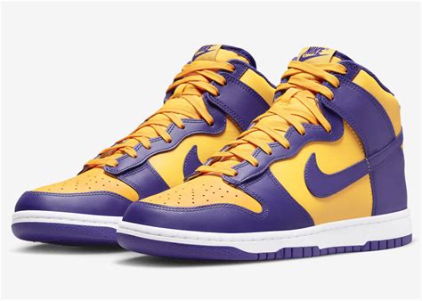 nike men's dunk high lakers